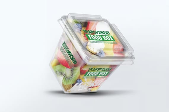 Transparent Food Box Mock-Up