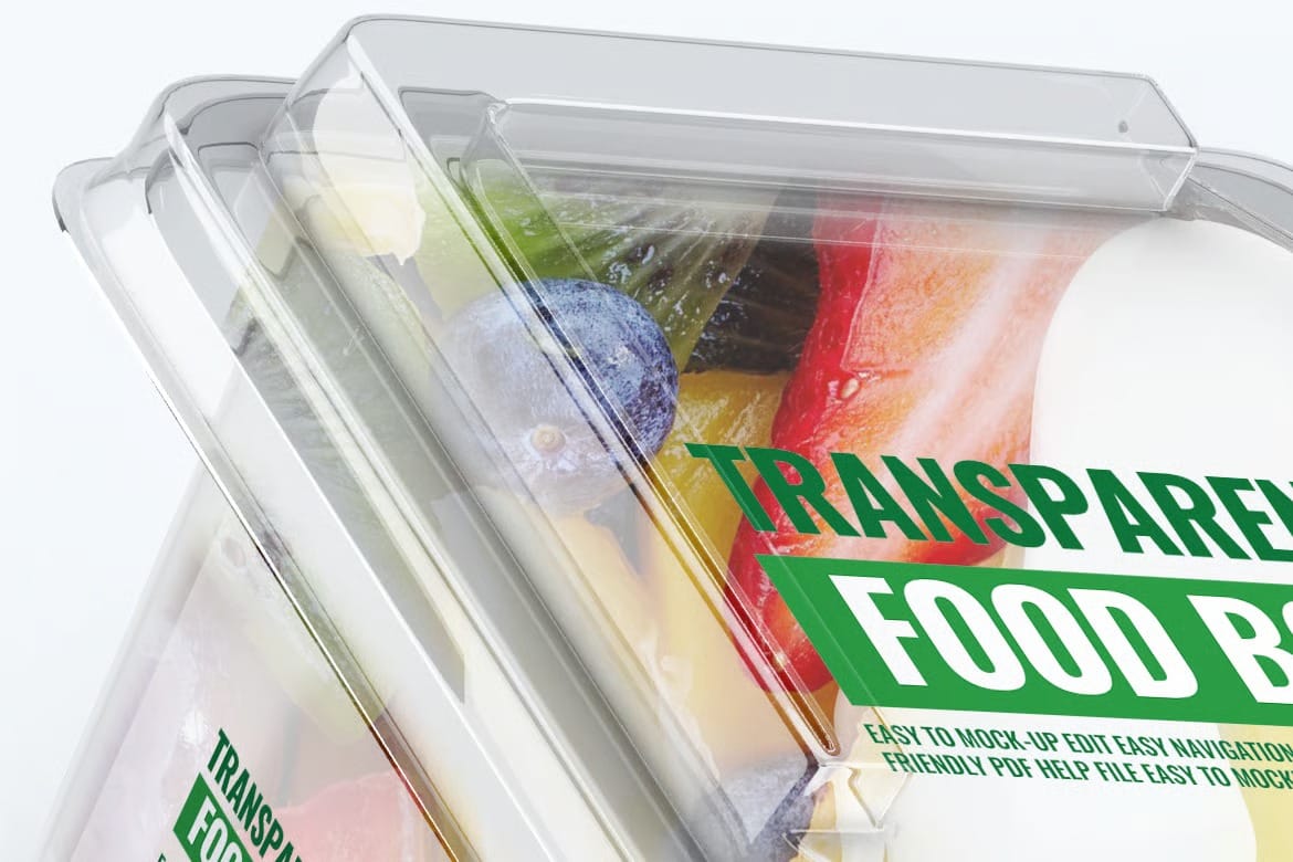 Transparent Food Box Mock-Up