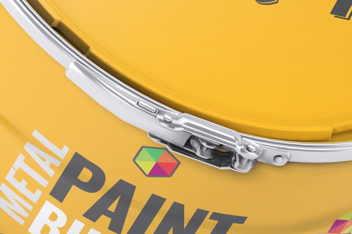 Metal Paint Bucket Mock-Up