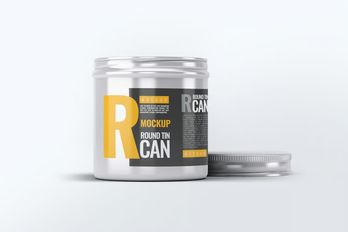 Round Tin Can Mock-Up