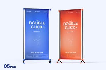 Advertising Stand Banner Mockup