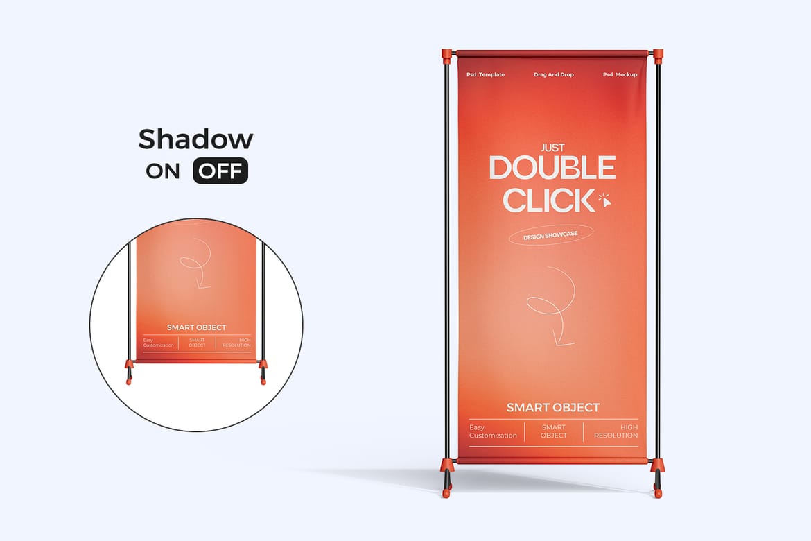 Advertising Stand Banner Mockup