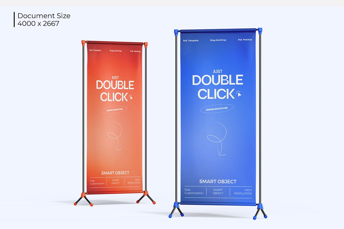 Advertising Stand Banner Mockup