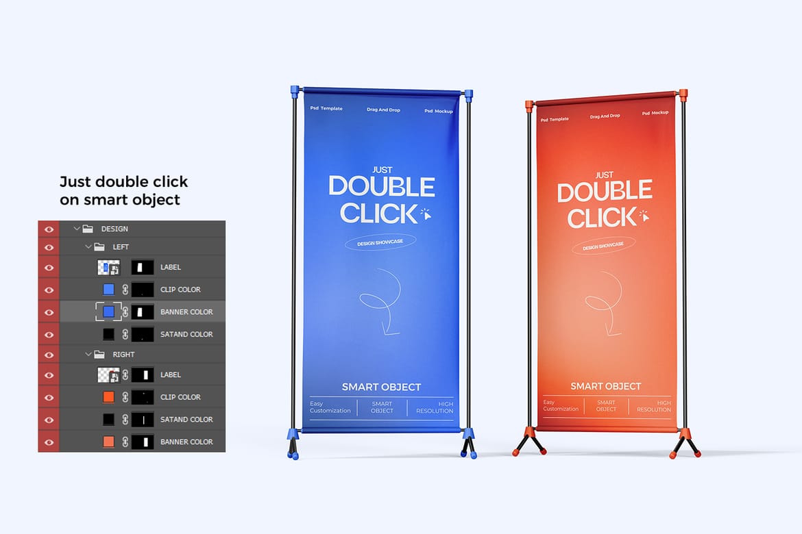 Advertising Stand Banner Mockup