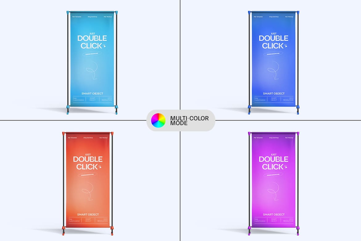 Advertising Stand Banner Mockup