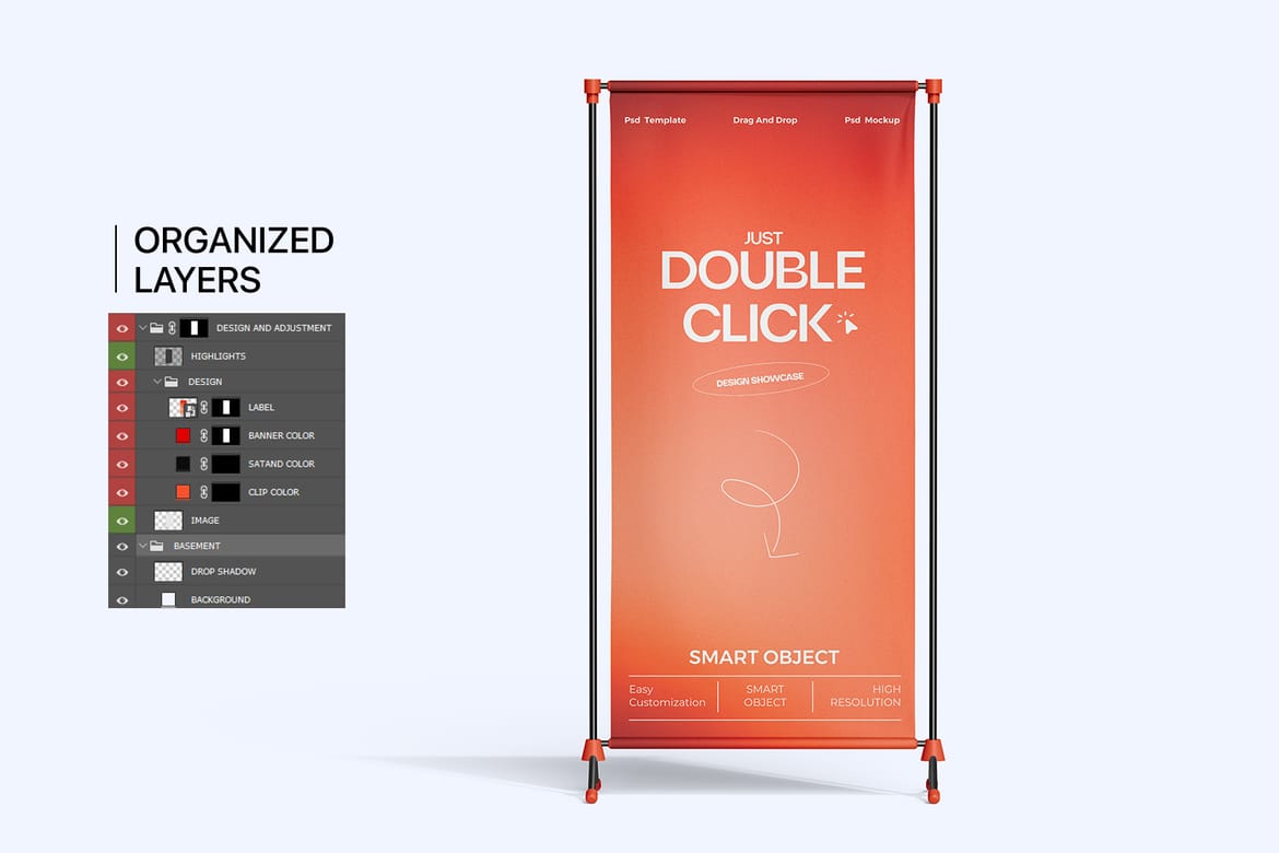 Advertising Stand Banner Mockup