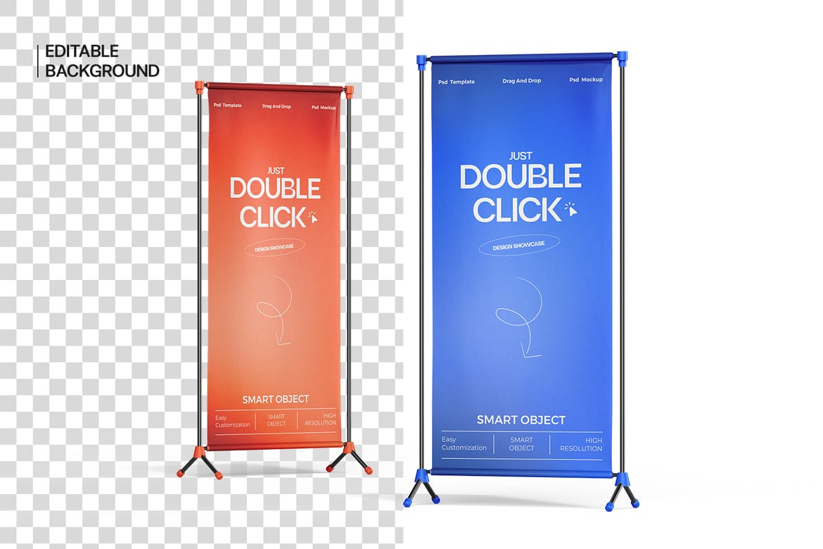 Advertising Stand Banner Mockup