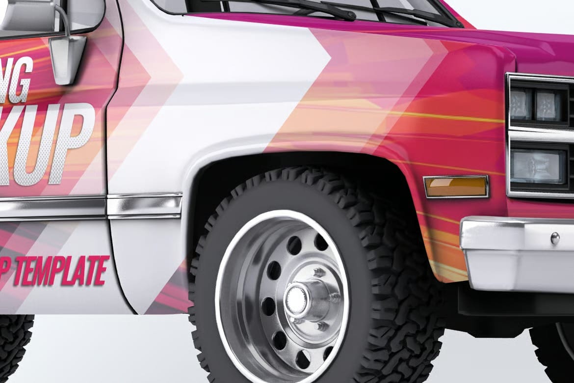 Classic 4x4 Truck Mockup