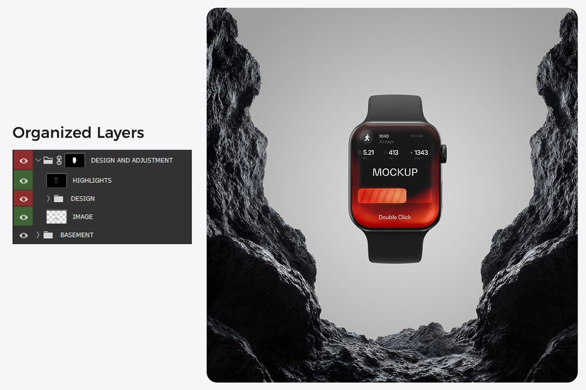 High Quality Smartwatch Mockup