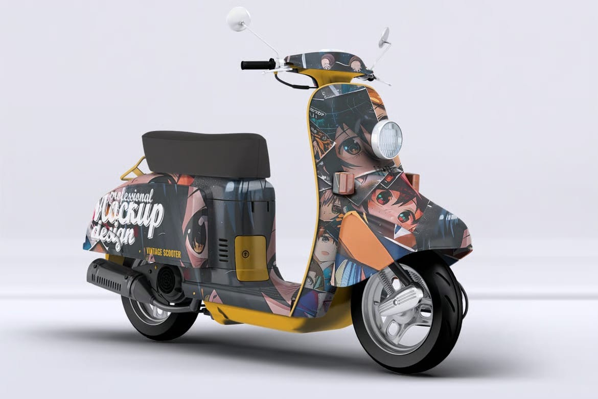 Vintage Scooter Mock-Up