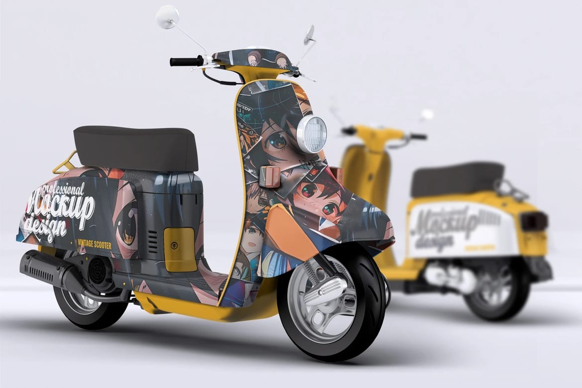 Vintage Scooter Mock-Up