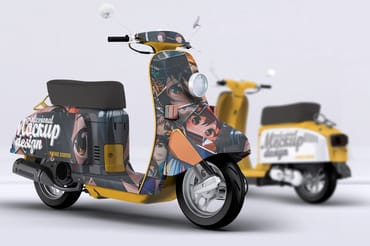 Vintage Scooter Mock-Up