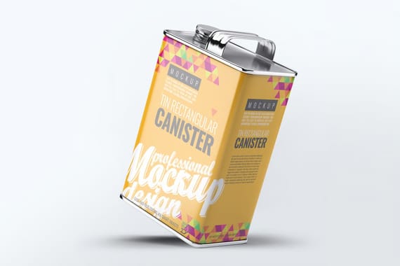 Tin Rectangular Canister Mock-Up