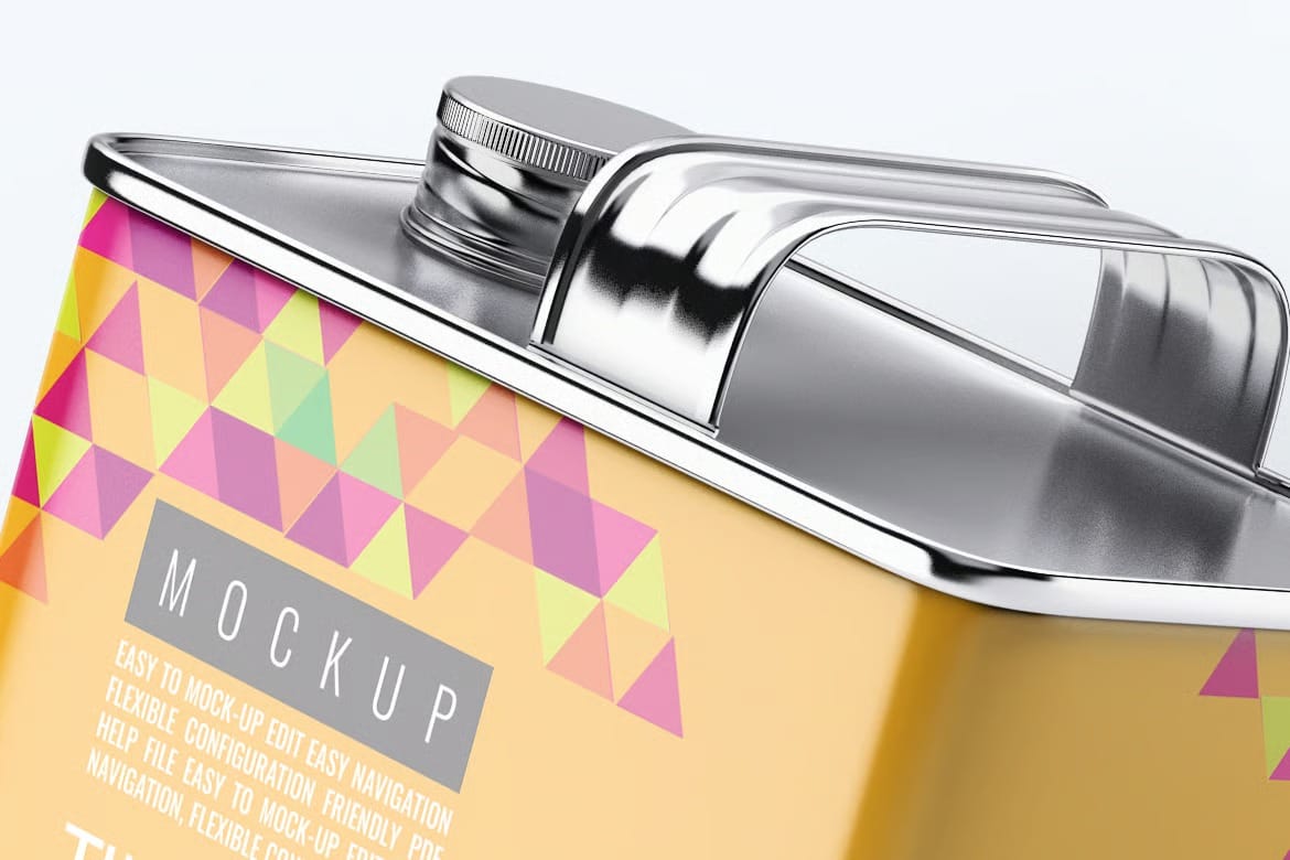 Tin Rectangular Canister Mock-Up