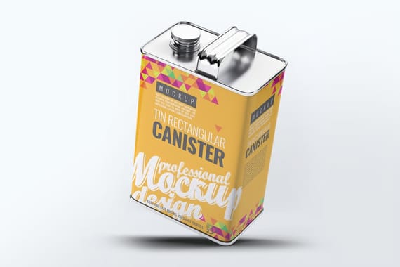 Tin Rectangular Canister Mock-Up