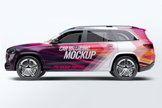 Mercedes GLS Car Mock-Up