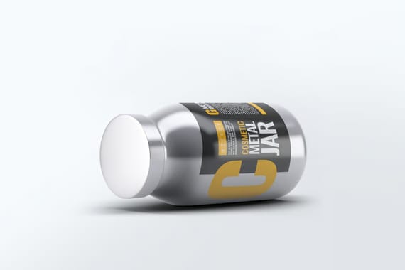 Metal Cosmetic Bottle Mock-Up