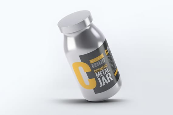 Metal Cosmetic Bottle Mock-Up