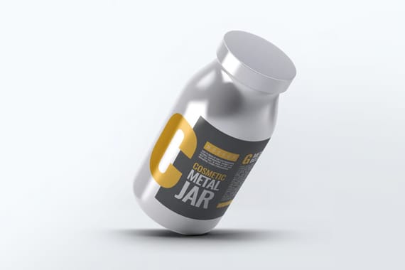 Metal Cosmetic Bottle Mock-Up