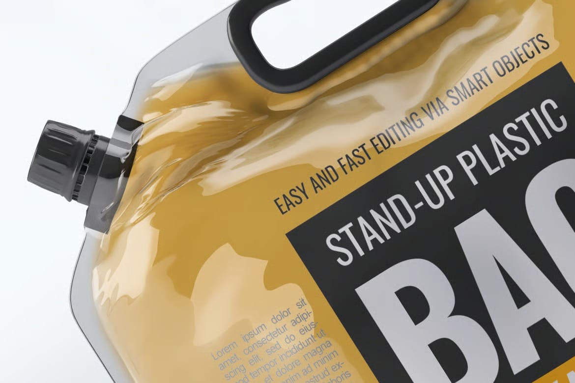 Stand-up Plastic Packaging Bag Mock-Up
