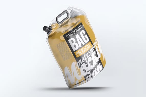 Stand-up Plastic Packaging Bag Mock-Up