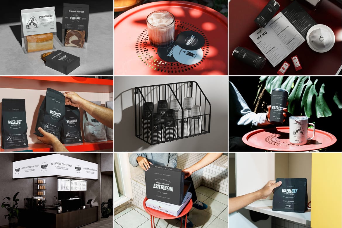 Coffee Shop, Bakery, Pizza Store Mockups