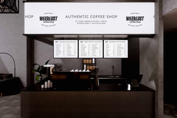 Coffee Shop, Bakery, Pizza Store Mockups