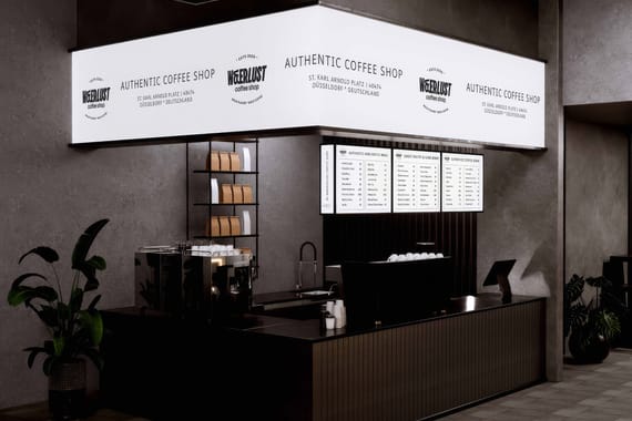 Coffee Shop, Bakery, Pizza Store Mockups