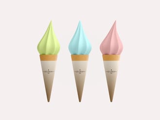 Free Ice Cream Cone Mockup