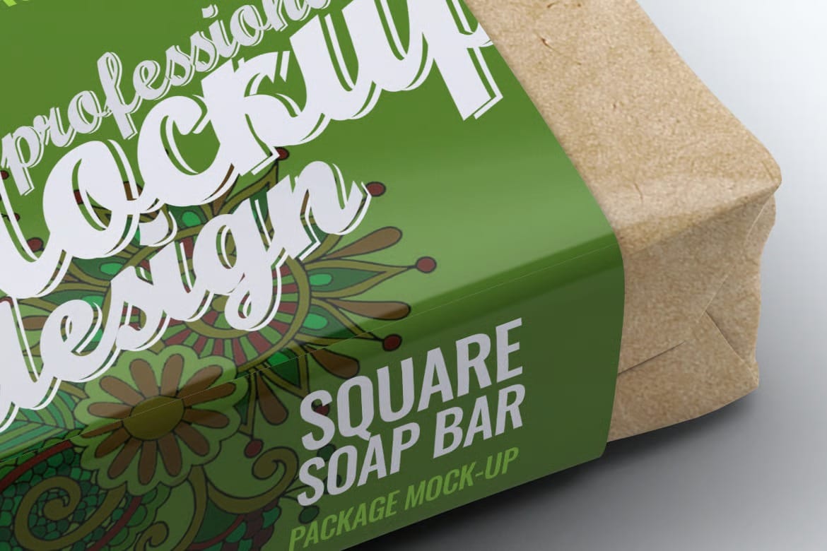 Square Soap Bar Package Mock-up