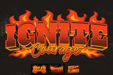 3D Fire Flame Text Effect