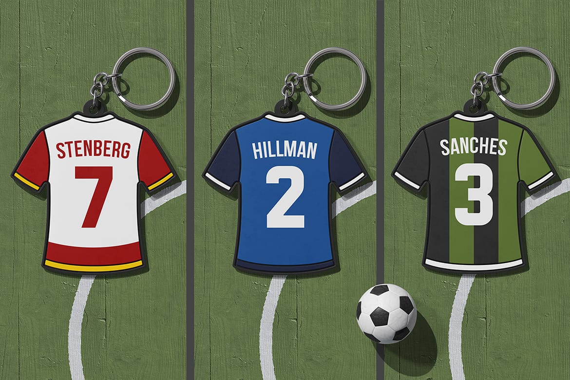 Football Jersey Keychain Mockup