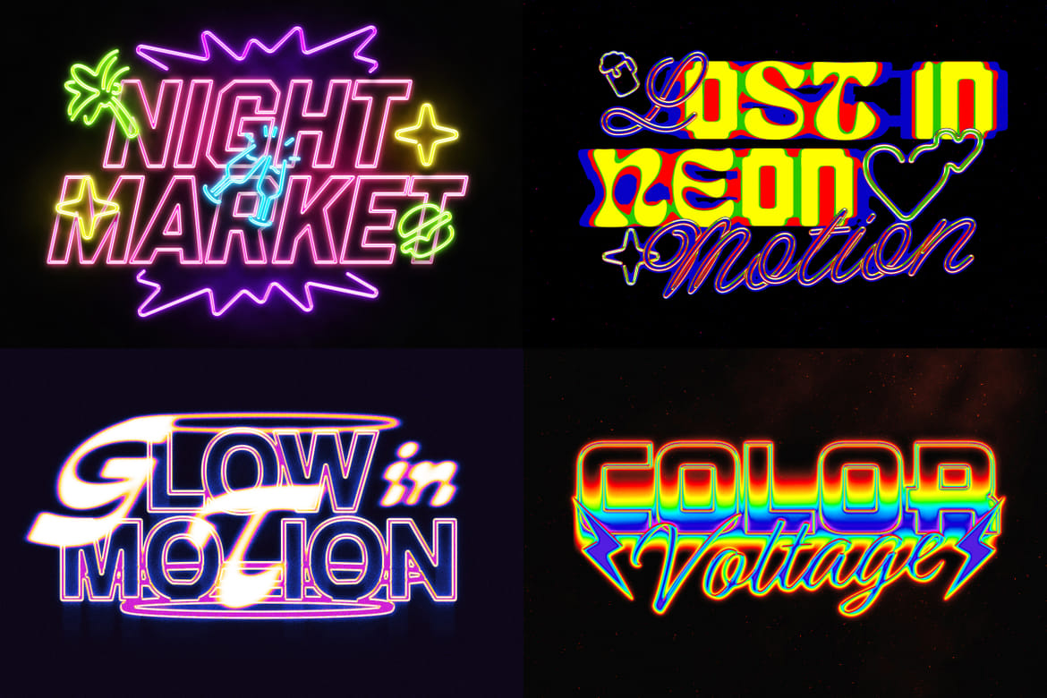 Neon Heatmap Text Effect