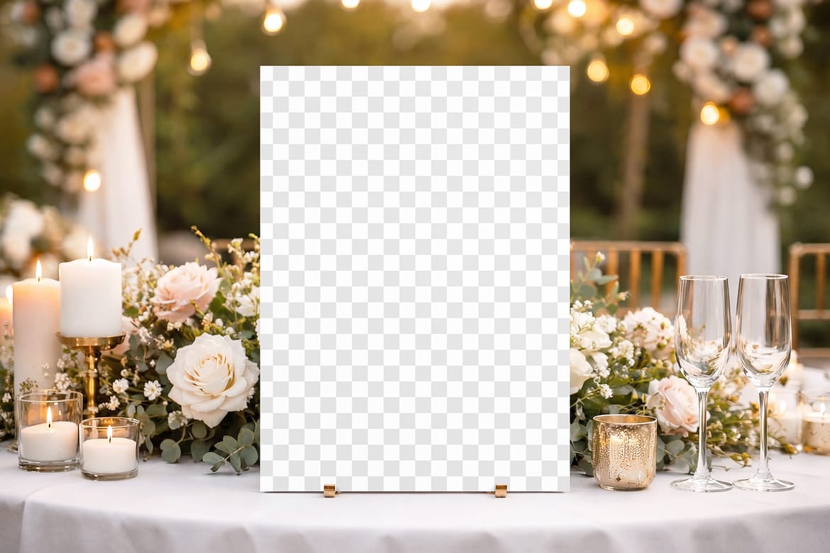 Wedding Poster Sign Mockup