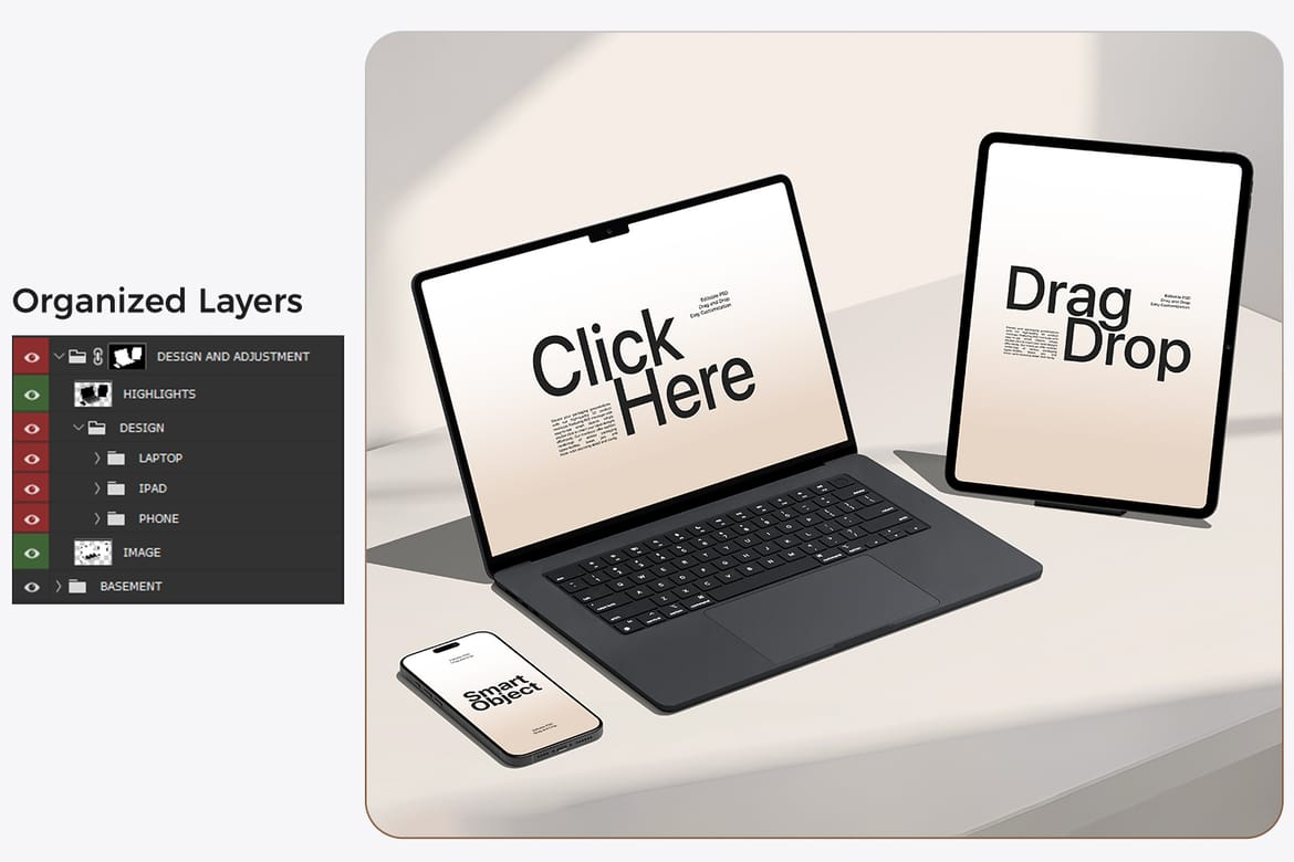 Realistic Multi Device Mockup
