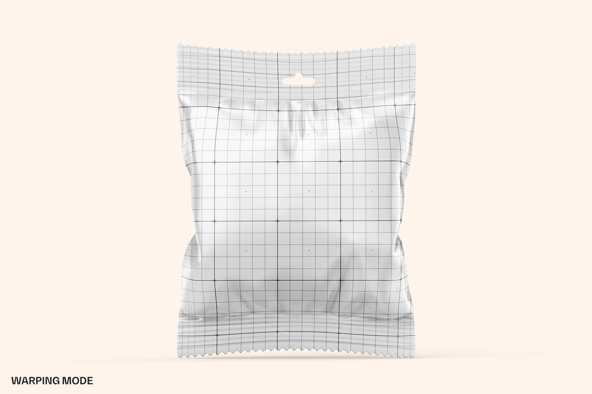 Foil Snack Bag Packaging Mockup