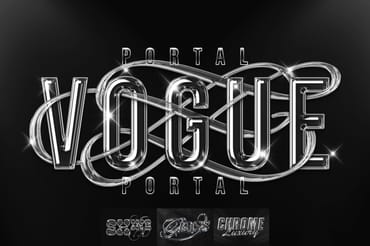 Glass Chrome Text Effect