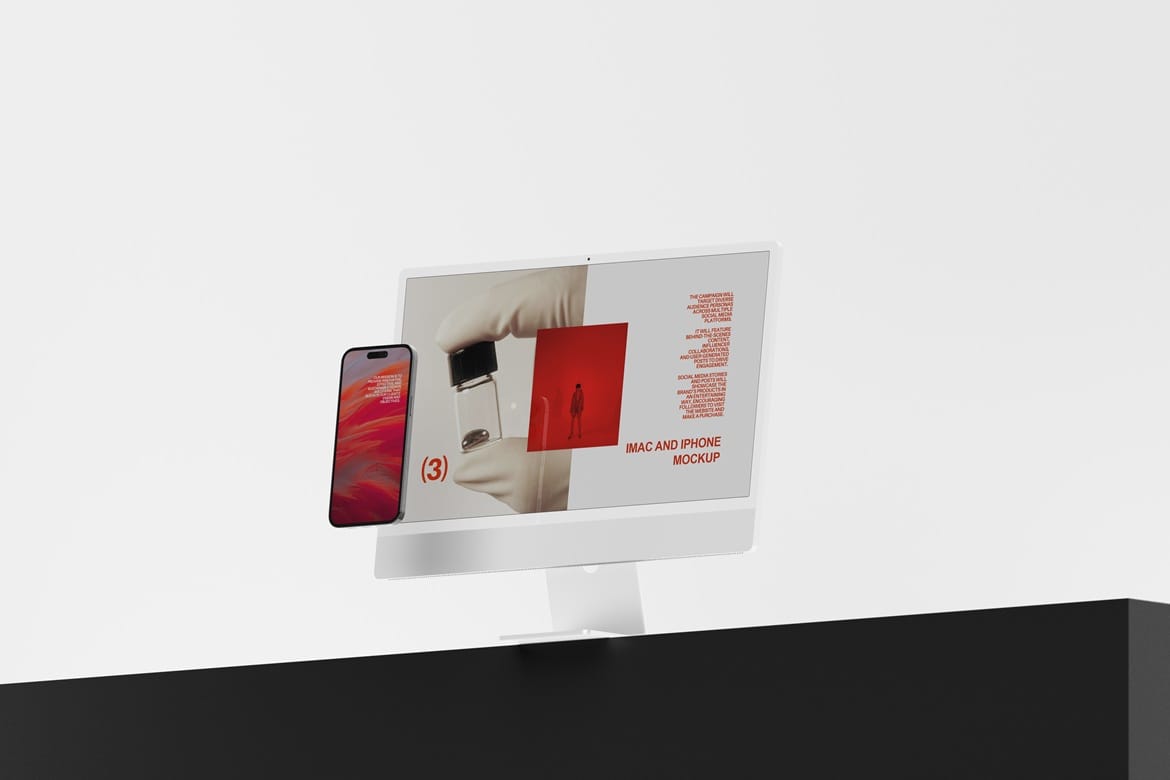 iMac and iPhone Mockup