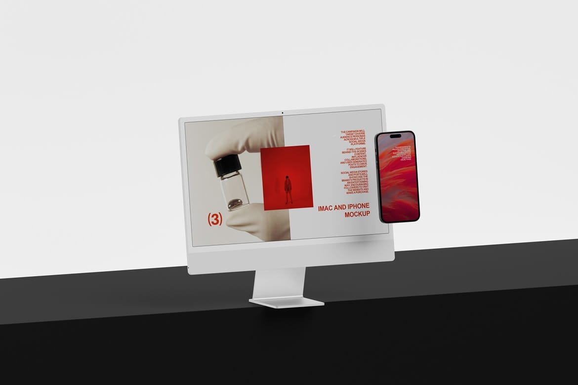 iMac and iPhone Mockup