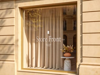 Aesthetic Store Front Free Mockup