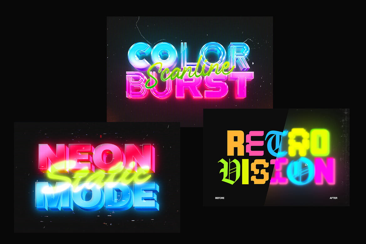 RGB Glow Text Effects