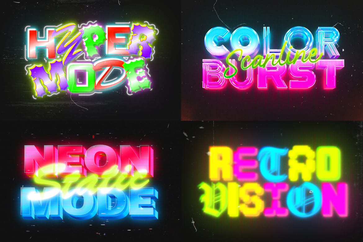 RGB Glow Text Effects