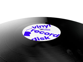 Free Vinyl Record Disk Mockup