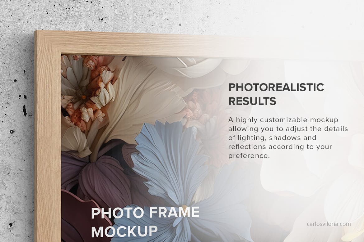 Large Photo Frame Mockup – Ratio 3x1