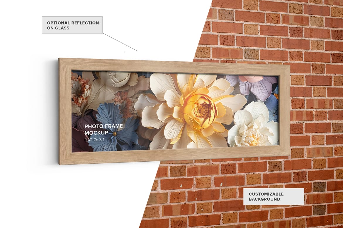 Small Photo Frame Mockup – Ratio 3x1