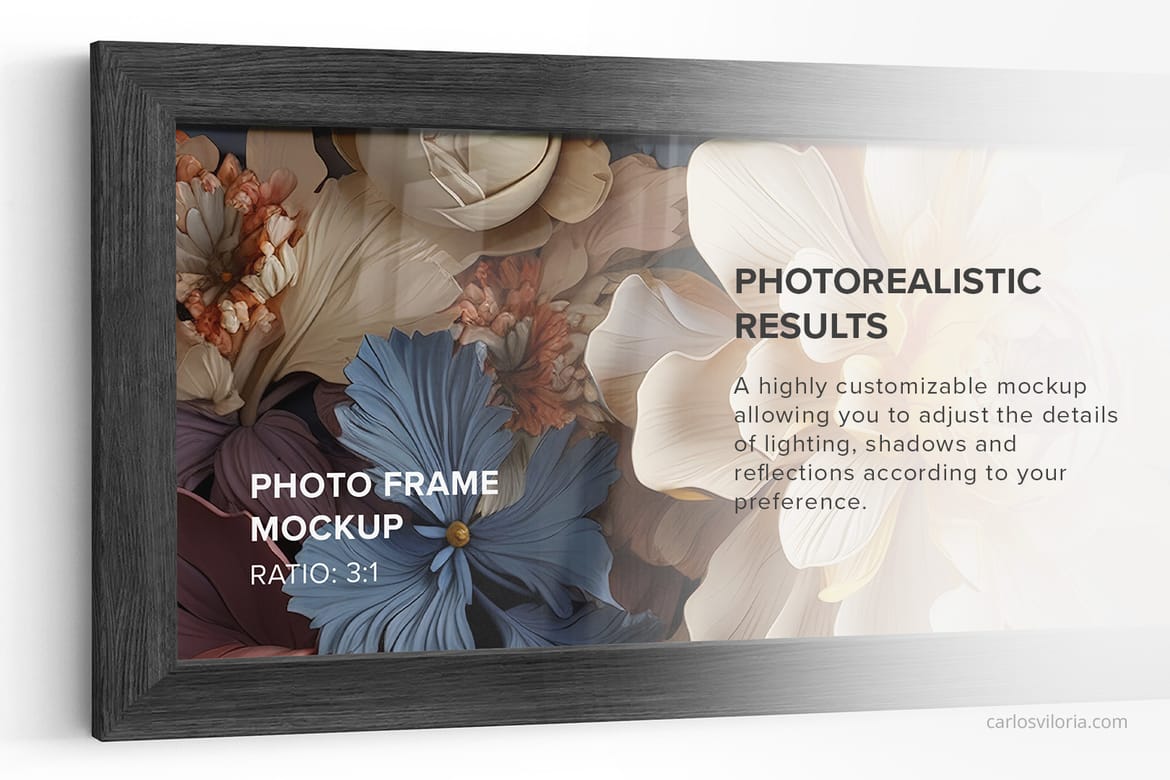 Small Photo Frame Mockup – Ratio 3x1