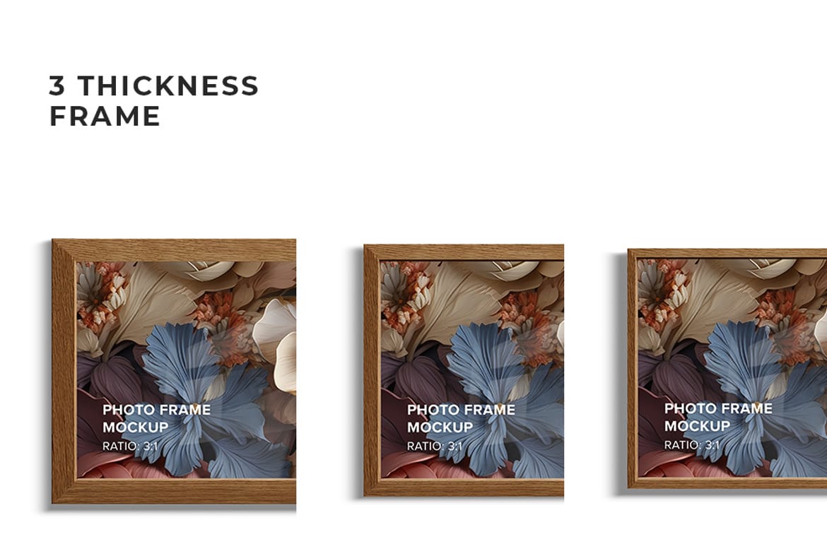 Front Photo Frame Mockup – Ratio 3×1