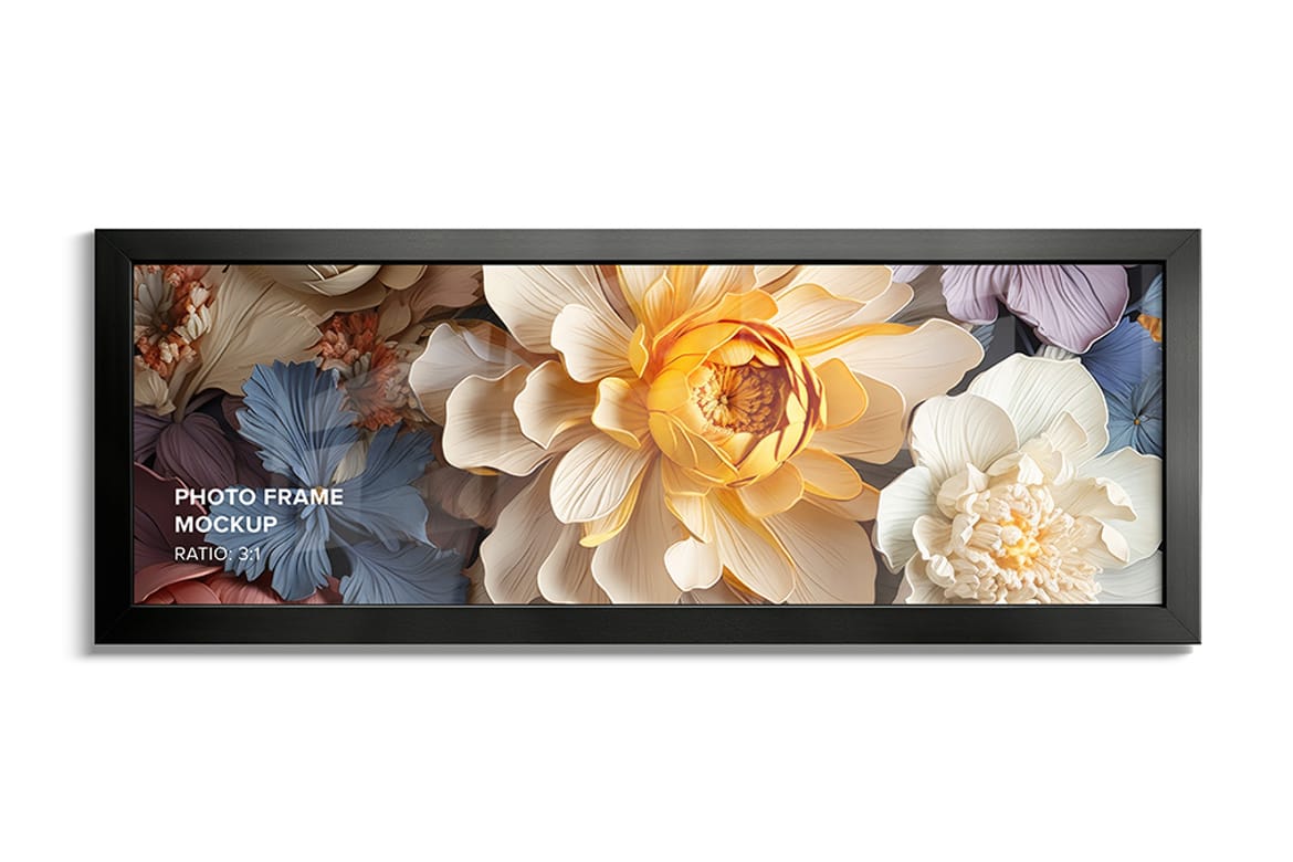 Front Photo Frame Mockup – Ratio 3×1