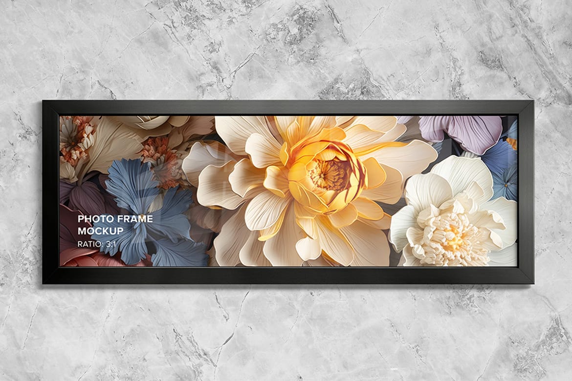 Front Photo Frame Mockup – Ratio 3×1