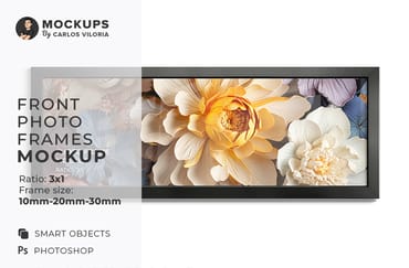 Front Photo Frame Mockup – Ratio 3×1